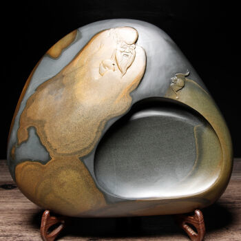 福壽雙全硯 大師匠心與自然天工的完美交響